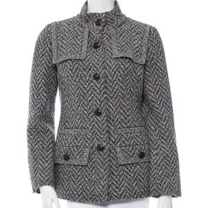 CHANEL Mock Neck Wool Jacket